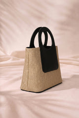 Fineur Halo Jute Shoulder Bag - Beige