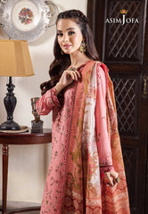Asim Jofa Rania Pre-Winter '23 Ajrw-35 Designers Stitched Embroidered Slub 3 Pcs