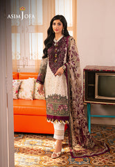 Asim Jofa Aira Summer Prints Ajar-21 Embroidered Lawn 3 Pcs