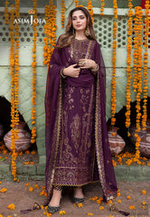 Asim Jofa Abresham '23 Ajab-22 Embroidered Chiffon 3 Pcs
