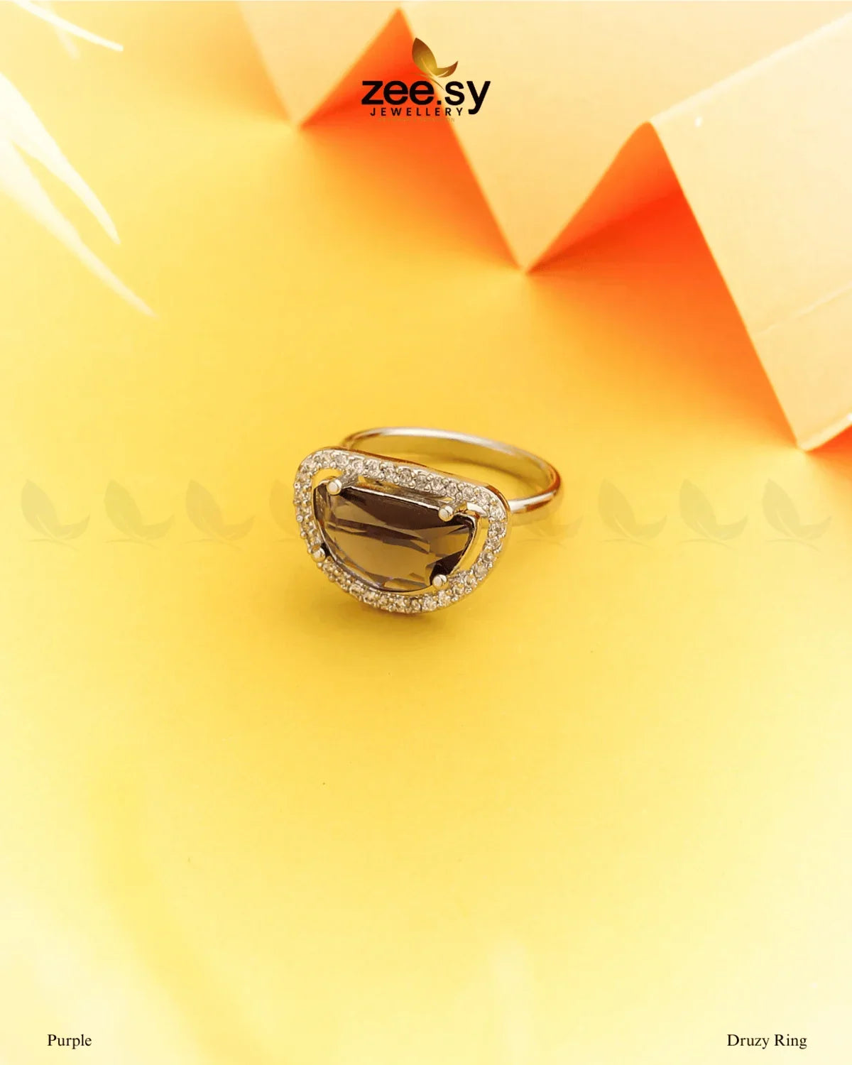 Druzy Ring Purple - Zeesy Jewellery