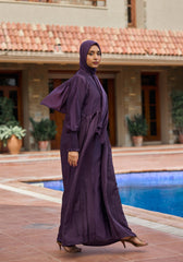 Abaya.Pk Purple Pleated Abaya | Velora