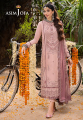 Asim Jofa Shadow Work '23 Ajsw-29 Embroidered Lawn Silk 3 Pcs