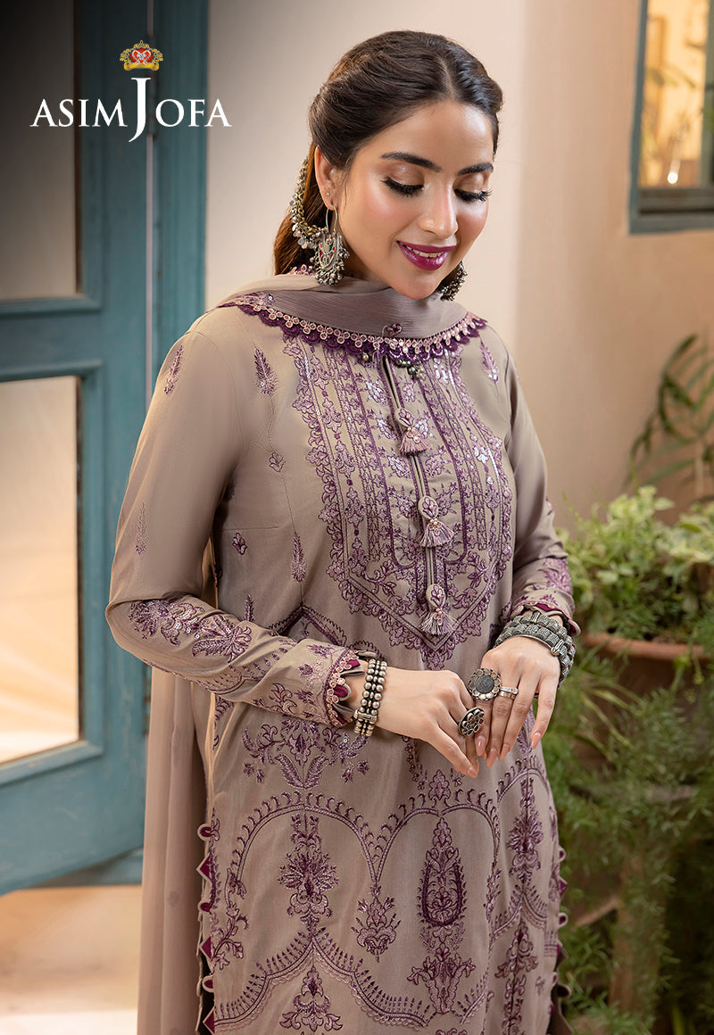 Asim Jofa Designers Limited Edition Ajswd-23 Embroidered Stitched 3 Pcs