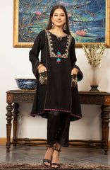 Joy Pret By Zaaviay Stitched Siyah (Kurti Only)