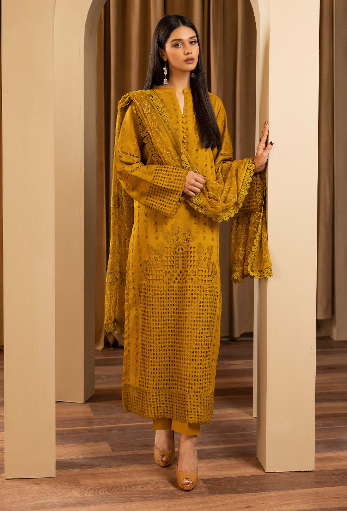 Elegant By Humdum Unstitched 3 Piece Chikankari Lawn Collection-D-05