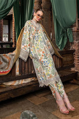 Maria B M Prints Unstitched 3 Piece Lawn Eid Suit-MPT-1808-A