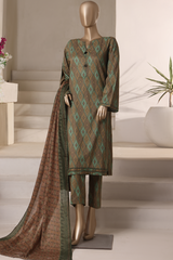 Rozaana by Hz Stitched 3 Piece Cambric Collection'2025-CAP-3P-801