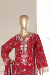 Sada Bahar Stitched 3 Piece Emb Signature Festive Vol-05 Suit-D-803-Maroon