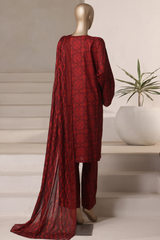Rozaana by Hz Stitched 3 Piece Cambric Collection'2025-CAP-3P-803