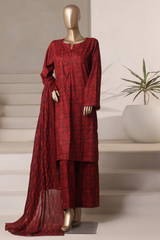 Rozaana by Hz Stitched 3 Piece Cambric Collection'2025-CAP-3P-803