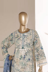 Sada Bahar Stitched 3 Piece Emb Signature Festive Vol-05 Suit-D-805-Turquoise