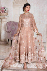 La Maison by Tawakkal Semi Stitched 3 Piece Ornate Emb Maxi Suit-LM-8075