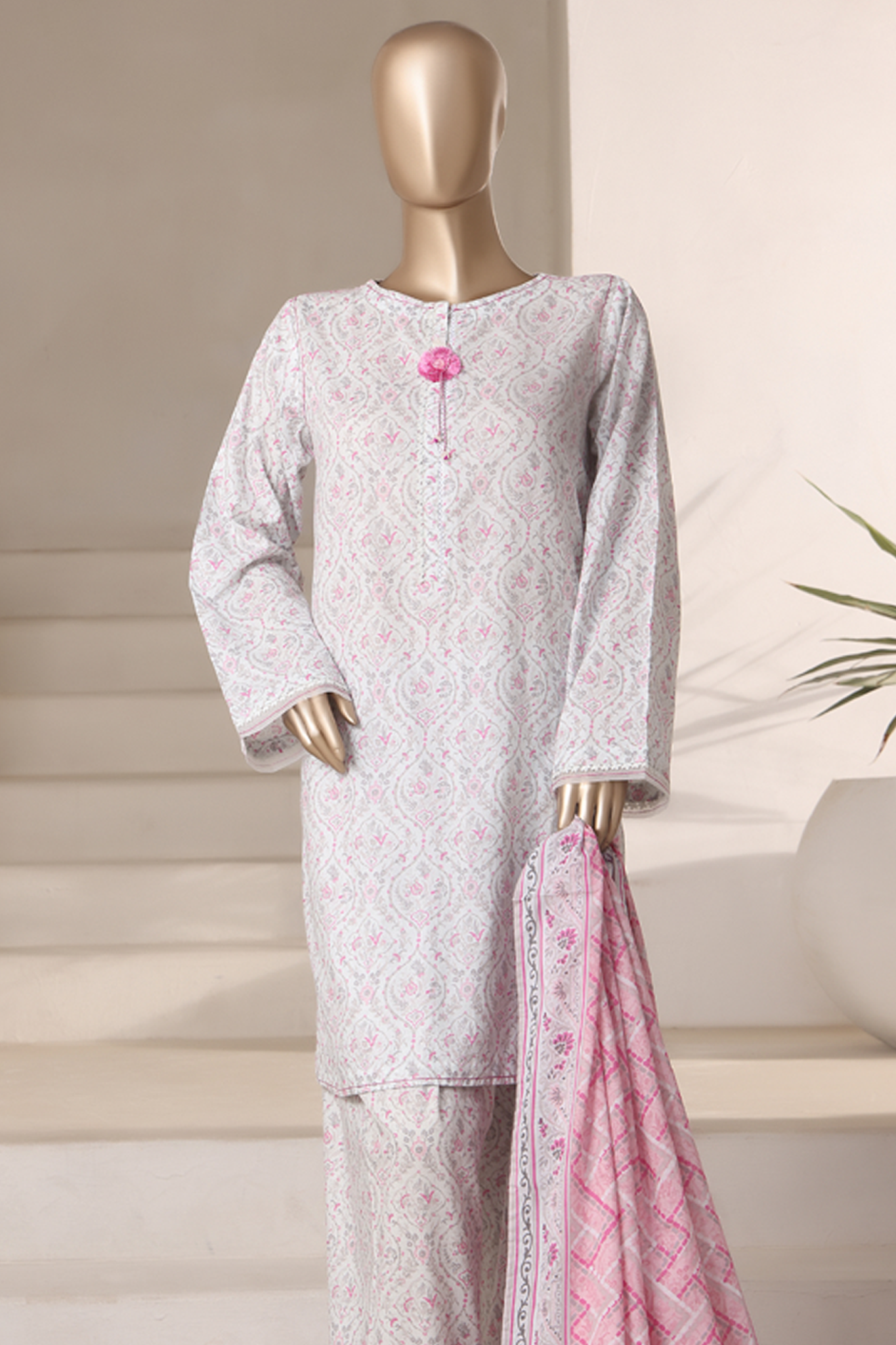 Rozaana by Hz Stitched 3 Piece Cambric Collection'2025-CAP-3P-807