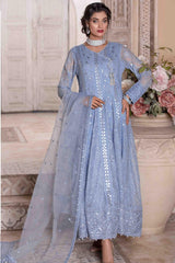 La Maison by Tawakkal Semi Stitched 3 Piece Ornate Emb Maxi Suit-LM-8086