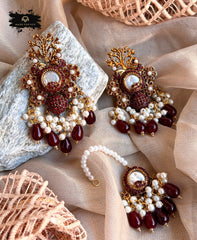 Made For Her-Seraya Festive Earrings & Tikka Set - KAT1035