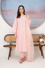 Tiraz Stitched 3 Piece Summer Suit-Ayzal