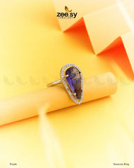 Sunstone Ring Purple - Zeesy Jewellery