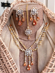 Made For Her-Elarique Zircon Necklace Set - KFS1049