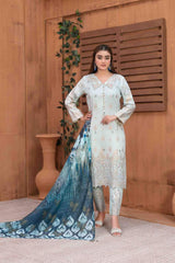 Mehnaz by Tawakkal Unstitched 3 Piece Banarsi Lawn Suit-M-8698