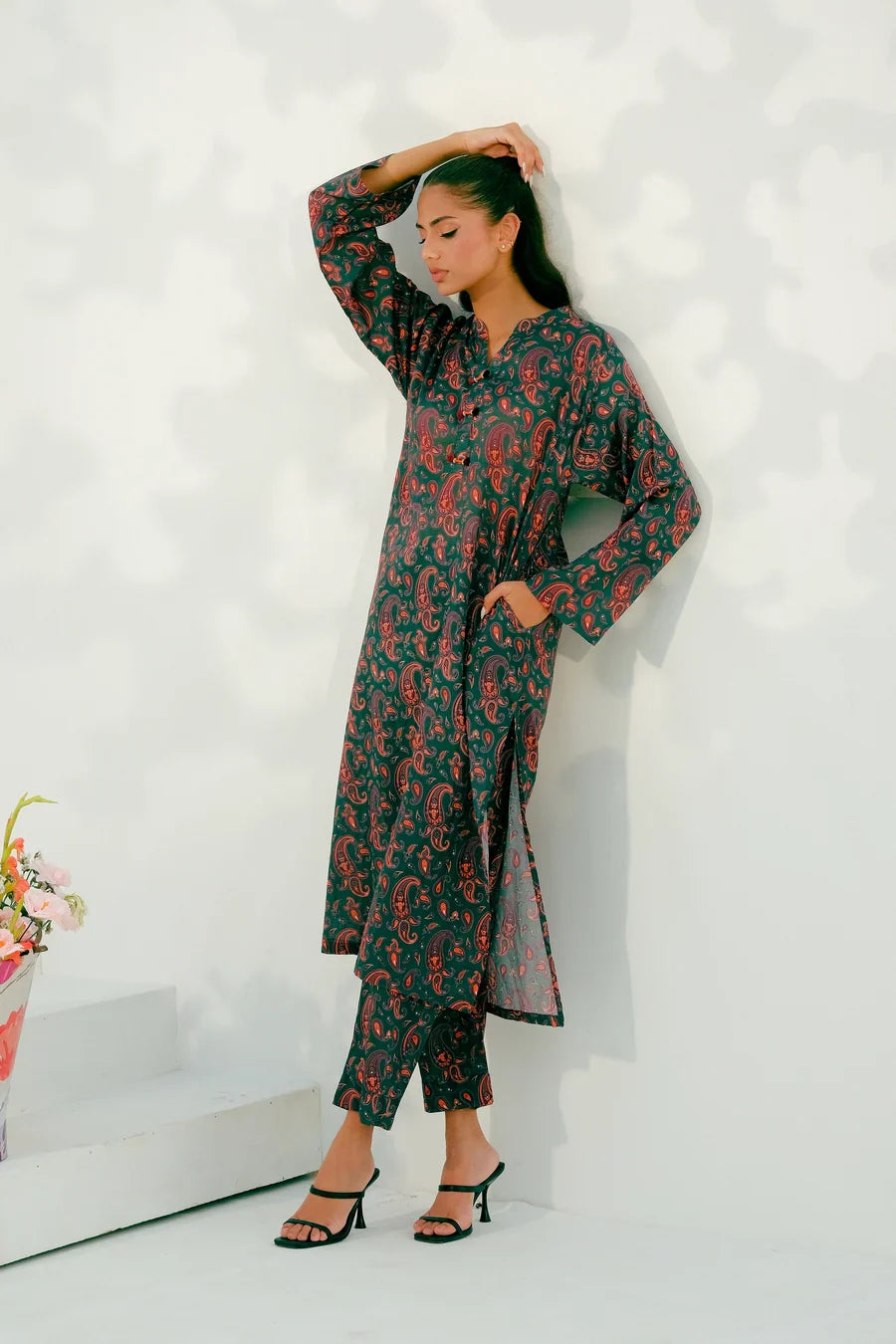 Dhaga Stitched 2 Piece Lawn Collection'2025-Matching separate 001