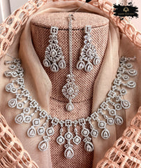Made For Her-Regal Zircon Necklace Set - KDV1009