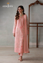 Asim Jofa Stitched 3 Piece Luxury Pret Suit-AJLPN-07 Embroidered Poly Net Stitched 3pcs