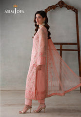 Asim Jofa Stitched 3 Piece Luxury Pret Suit-AJLPN-07 Embroidered Poly Net Stitched 3pcs