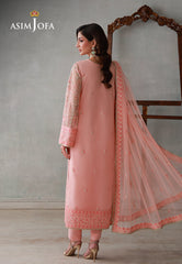 Asim Jofa Stitched 3 Piece Luxury Pret Suit-AJLPN-07 Embroidered Poly Net Stitched 3pcs