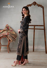 Asim Jofa Stitched 3 Piece Luxury Pret Suit-AJLPN-06 Embroidered Poly Silk Stitched 3pcs