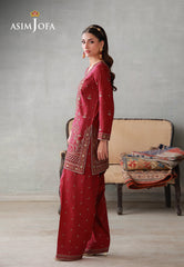 Asim Jofa Stitched 2 Piece Luxury Pret Suit-AJLPN-09 Embroidered Poly Silk Stitched 2pcs