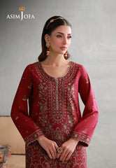 Asim Jofa Stitched 2 Piece Luxury Pret Suit-AJLPN-09 Embroidered Poly Silk Stitched 2pcs