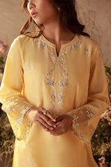 Sahar Stitched 2 Piece Pret Essentials Co Ords Sets Suit-Buttercup