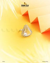 Prehnite Ring White - Zeesy Jewellery