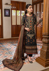 Asim Jofa Rania Pre-Winter '23 Ajrw-17 Designers Stitched Embroidered Slub 3 Pcs