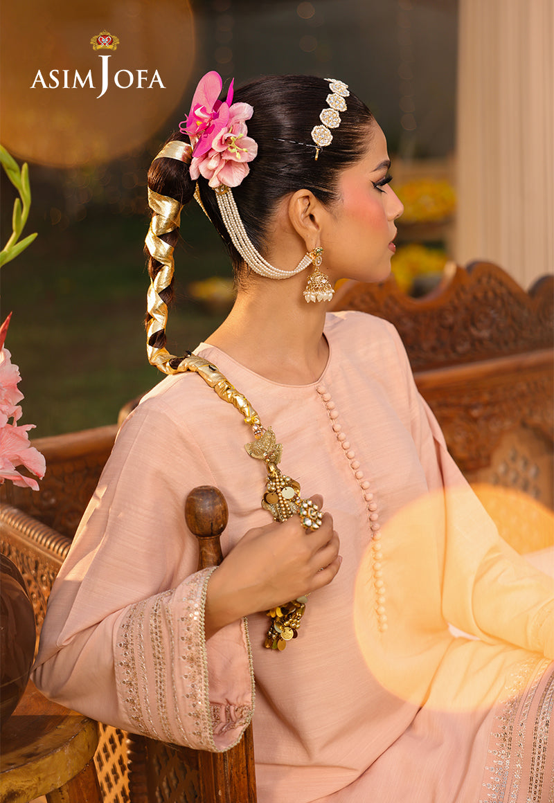 Asim Jofa Essential Pret Drop 8 Ajpb-165 Embroidered Raw Silk 2Pc