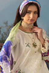 Butterfly By Riaz Arts Unstitched 3 Piece Emb Lawn Suit-D-08