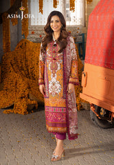 Asim Jofa Aira Summer Prints Ajar-04 Embroidered Jacquard 3 Pcs