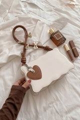 Fineur Handbag Baggie - Off White (Brown Strap)