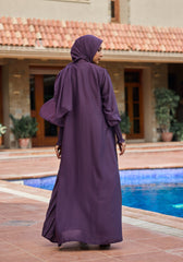 Abaya.Pk Purple Pleated Abaya | Velora
