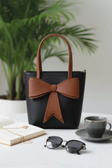 Fineur Carryme Black and brown Tote Bags | Cute Bow High Quality Bag Just for 1999.