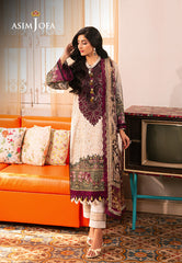 Asim Jofa Aira Summer Prints Ajar-21 Embroidered Lawn 3 Pcs