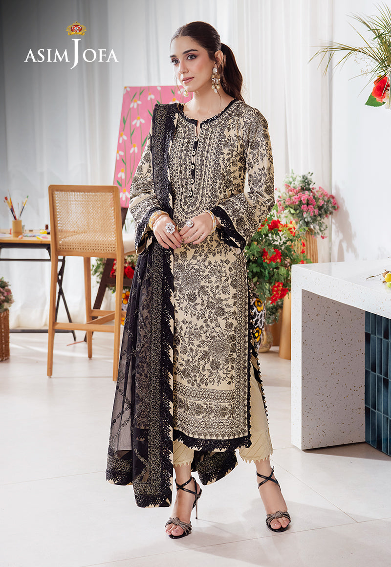 Asim Jofa Designers Limited Edition Ajurd-09 Embroidered Lawn 3 Pcs