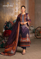 Asim Jofa Aira Summer Prints Ajar-12 Embroidered Jacquard 3 Pcs