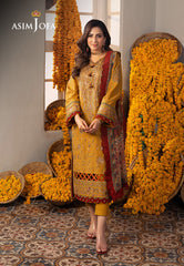 Asim Jofa Aira Summer Prints Ajar-28 Embroidered Jacquard 3 Pcs
