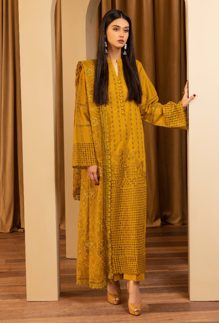 Elegant By Humdum Unstitched 3 Piece Chikankari Lawn Collection-D-05