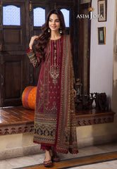 Asim Jofa Rania Pre-Winter '23 Ajrw-11 Designers Stitched Premium Winter Cotton 3 Pcs