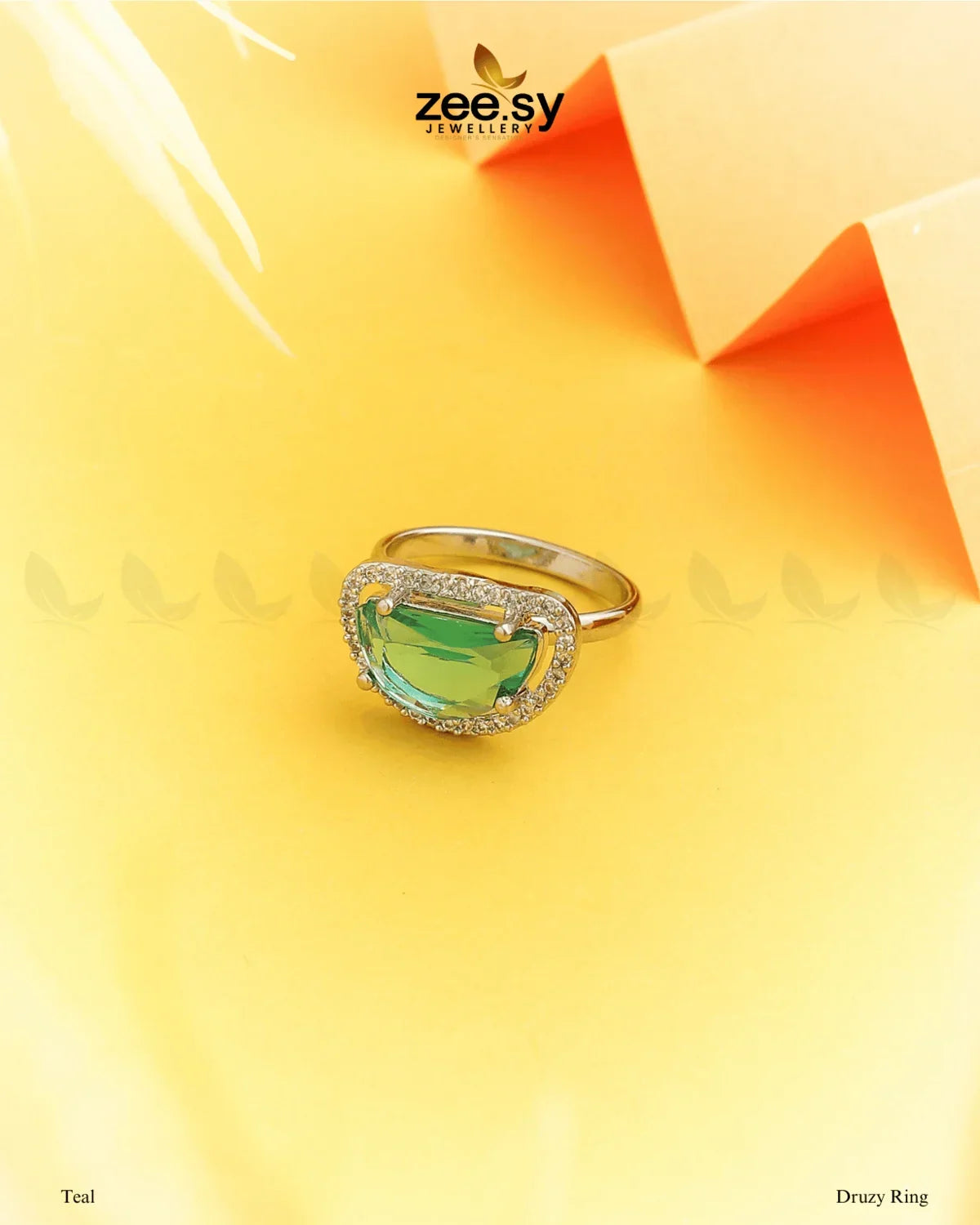 Druzy Ring Teal - Zeesy Jewellery