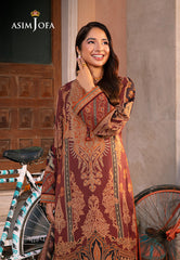 Asim Jofa Aira & Asra Pret Ajarp-24 Embroidered Lawn Stitched 3 Pcs