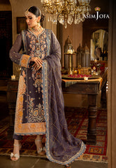 Asim Jofa Velvet Festive Ajvf-04 Embroidered Chiffon 3 Pcs